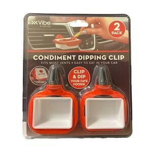 Vibe E-ssential Clip & Dip Condiment Dipping Cups, 2 Pack,  Fits Most Vents